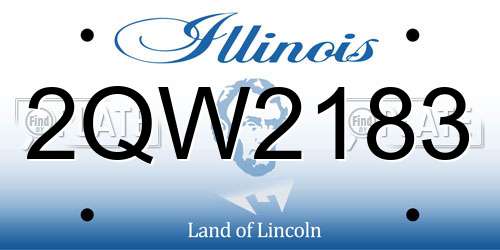 2QW2183 Illinois License Plate