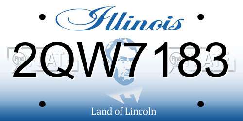 2QW7183 Illinois License Plate