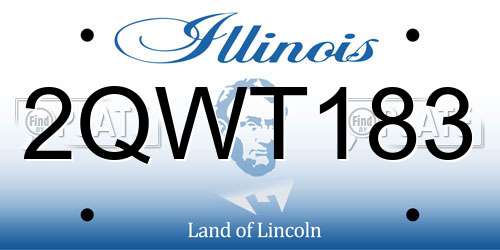 2QWT183 Illinois License Plate