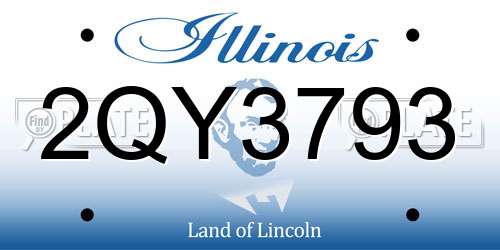 2QY3793 Illinois License Plate