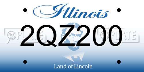 2QZ200 Illinois License Plate