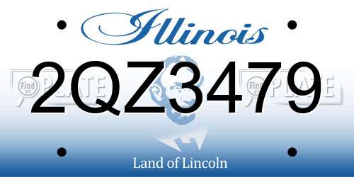 2QZ3479 Illinois License Plate