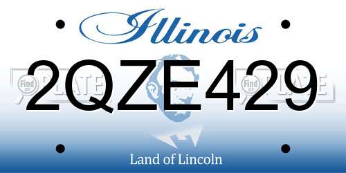 2QZE429 Illinois License Plate