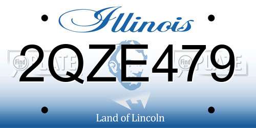 2QZE479 Illinois License Plate