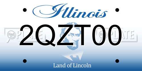 2QZT00 Illinois License Plate
