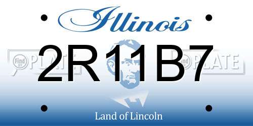 2R11B7 Illinois License Plate