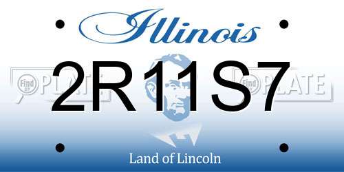 2R11S7 Illinois License Plate