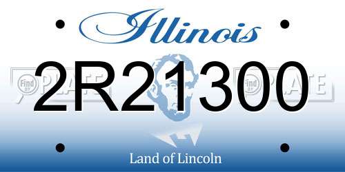 2R21300 Illinois License Plate