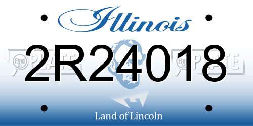 2R24018 Illinois License Plate