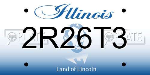 2R26T3 Illinois License Plate