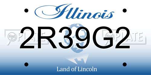 2R39G2 Illinois License Plate