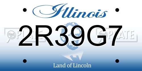 2R39G7 Illinois License Plate