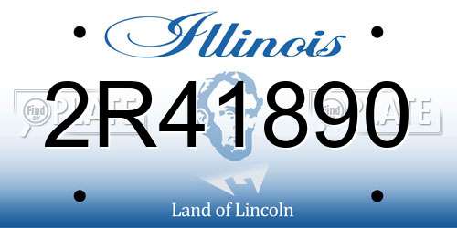 2R41890 Illinois License Plate