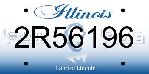 2R56196 Illinois License Plate