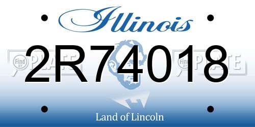 2R74018 Illinois License Plate