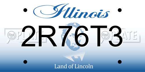 2R76T3 Illinois License Plate
