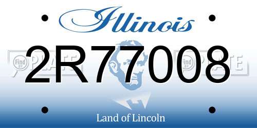 2R77008 Illinois License Plate