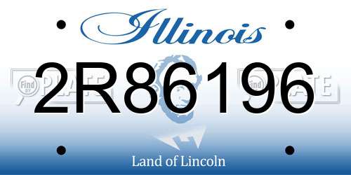 2R86196 Illinois License Plate