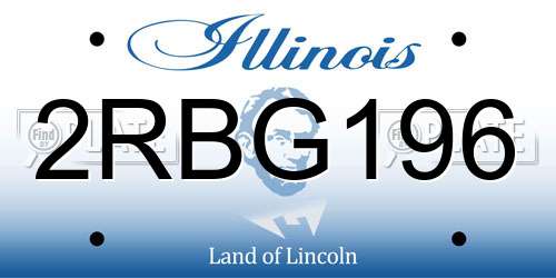 2RBG196 Illinois License Plate