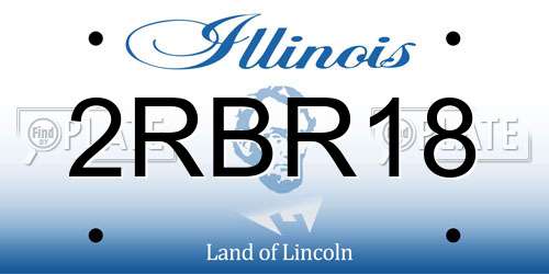 2RBR18 Illinois License Plate