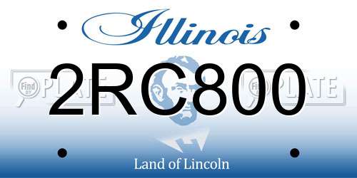 2RC800 Illinois License Plate