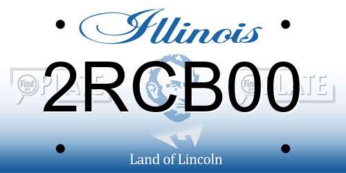 2RCB00 Illinois License Plate