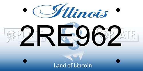 2RE962 Illinois License Plate