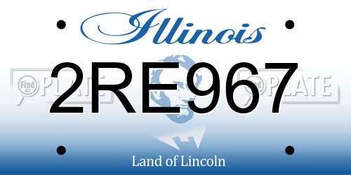 2RE967 Illinois License Plate
