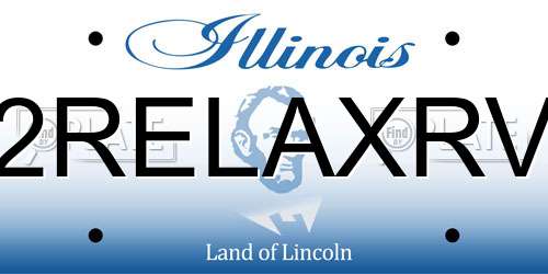 2RELAXRV Illinois License Plate