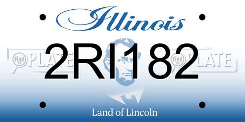 2RI182 Illinois License Plate