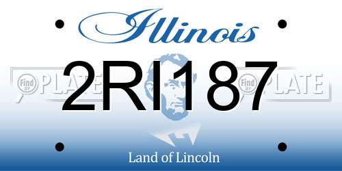 2RI187 Illinois License Plate