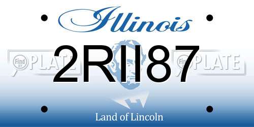 2RII87 Illinois License Plate
