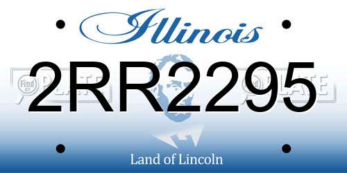 2RR2295 Illinois License Plate