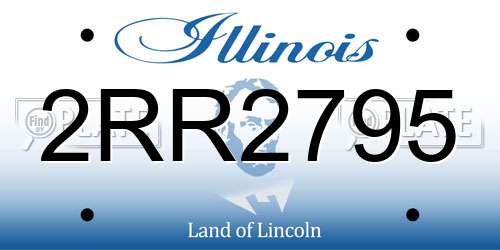 2RR2795 Illinois License Plate