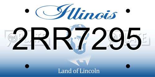 2RR7295 Illinois License Plate