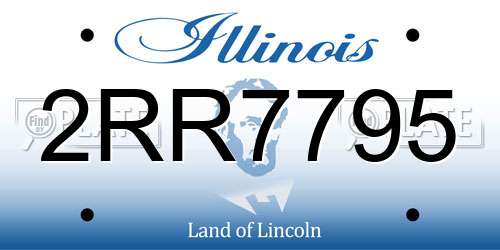 2RR7795 Illinois License Plate
