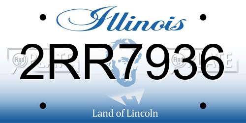 2RR7936 Illinois License Plate