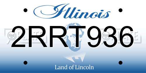 2RRT936 Illinois License Plate