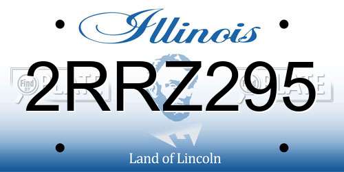 2RRZ295 Illinois License Plate
