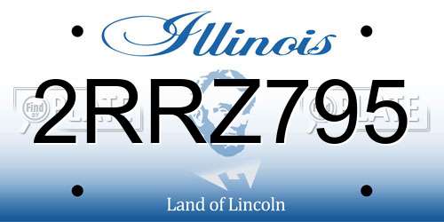 2RRZ795 Illinois License Plate