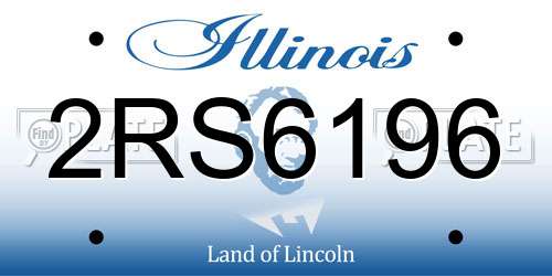 2RS6196 Illinois License Plate