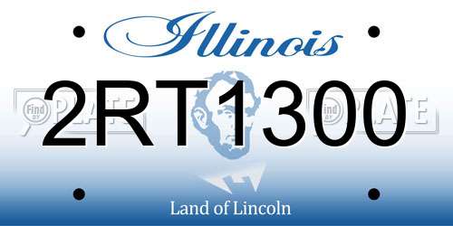 2RT1300 Illinois License Plate
