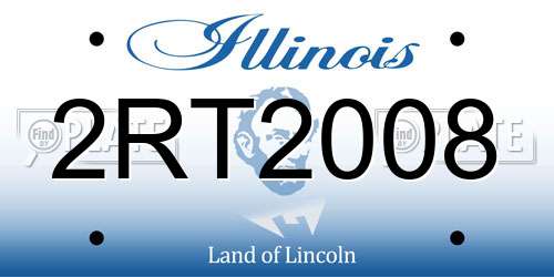 2RT2008 Illinois License Plate