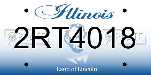 2RT4018 Illinois License Plate