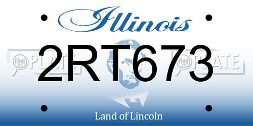 2RT673 Illinois License Plate