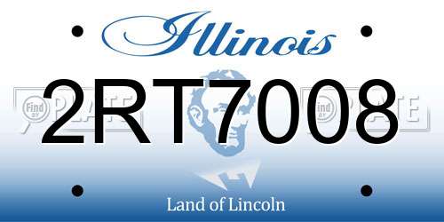 2RT7008 Illinois License Plate