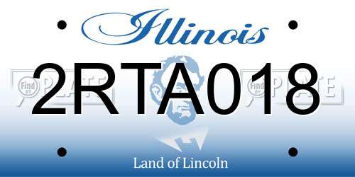2RTA018 Illinois License Plate