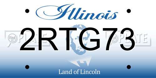 2RTG73 Illinois License Plate