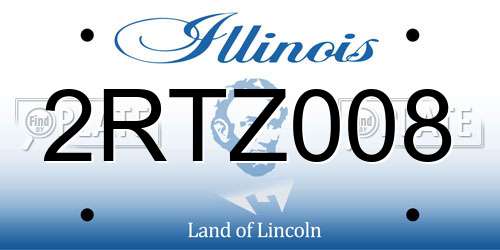 2RTZ008 Illinois License Plate