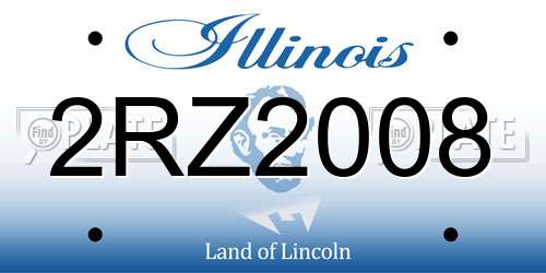 2RZ2008 Illinois License Plate